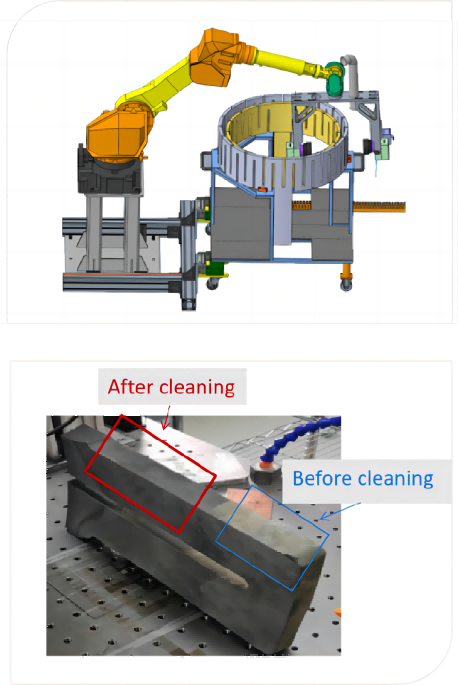 Laser graphite surface cleaning equipment